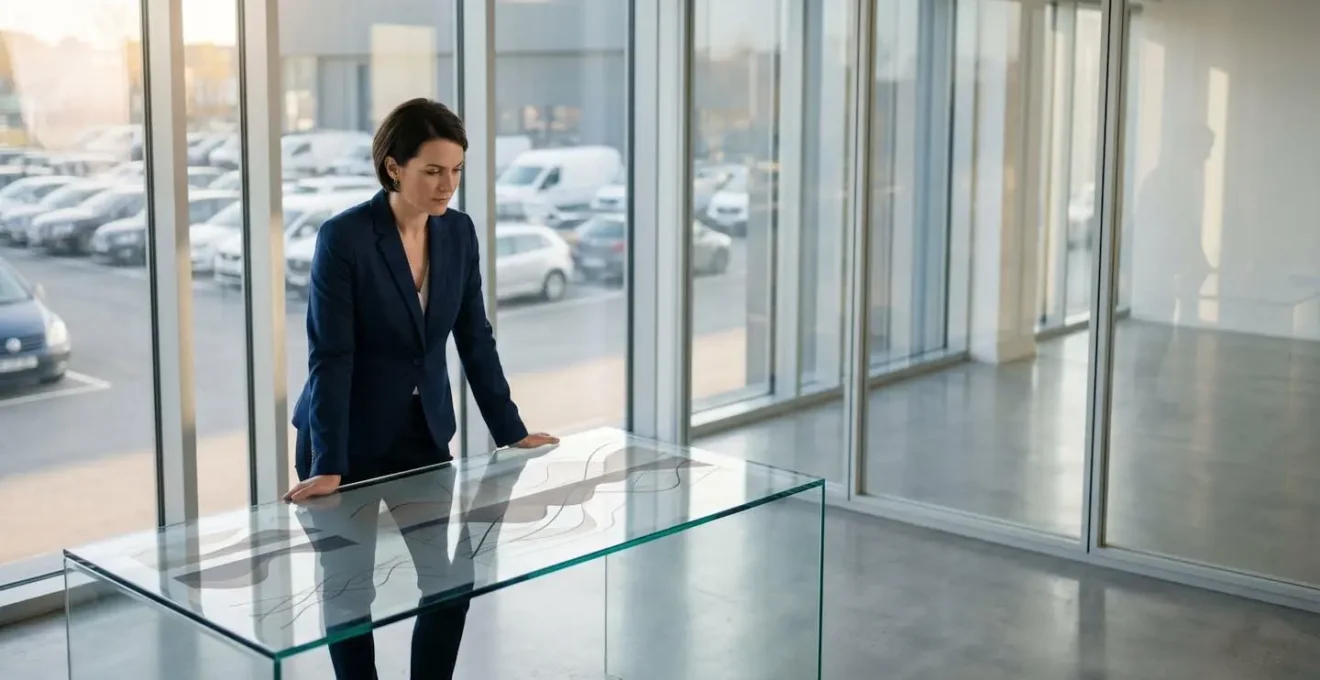 Gestionnaire de flotte analysant des données de sécurité routière dans un bureau moderne