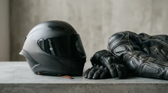 Casque de moto moderne haute protection avec équipements de sécurité pour motard