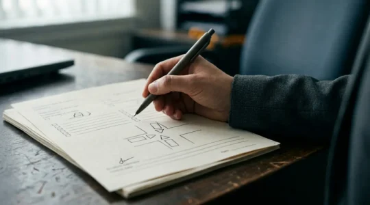 Formulaire de constat amiable automobile avec cases à cocher, vue rapprochée mettant l'accent sur les détails du document officiel