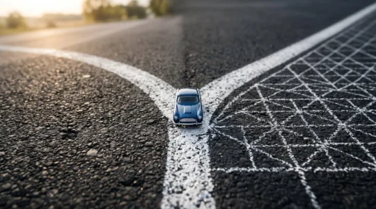 Concept de choix stratégique entre kilométrage illimité et forfaitaire pour la location de voiture
