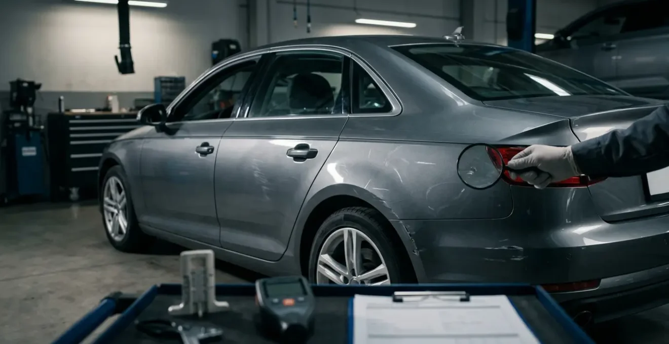 Inspection détaillée d'un véhicule en fin de contrat LLD révélant les coûts cachés de restitution