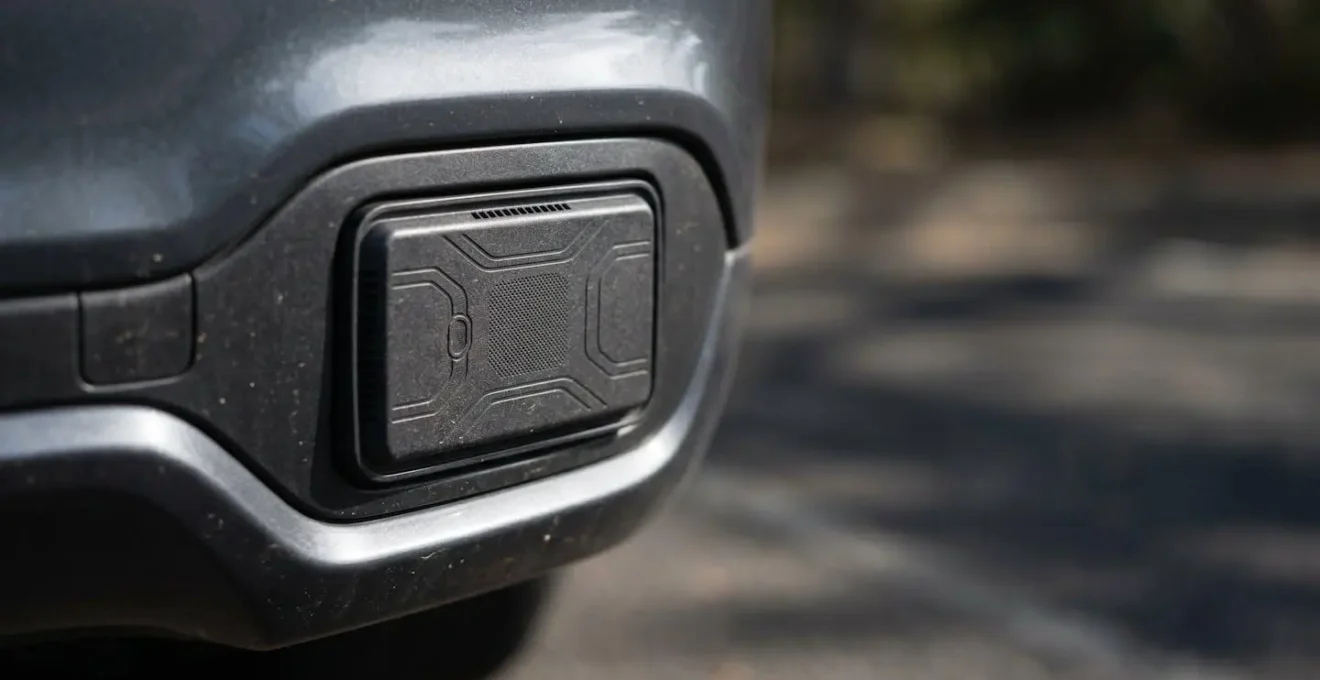 Capteur radar de détection d'angle mort installé sur le pare-chocs d'une voiture moderne